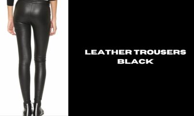 leather trousers black