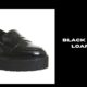 black penny loafers